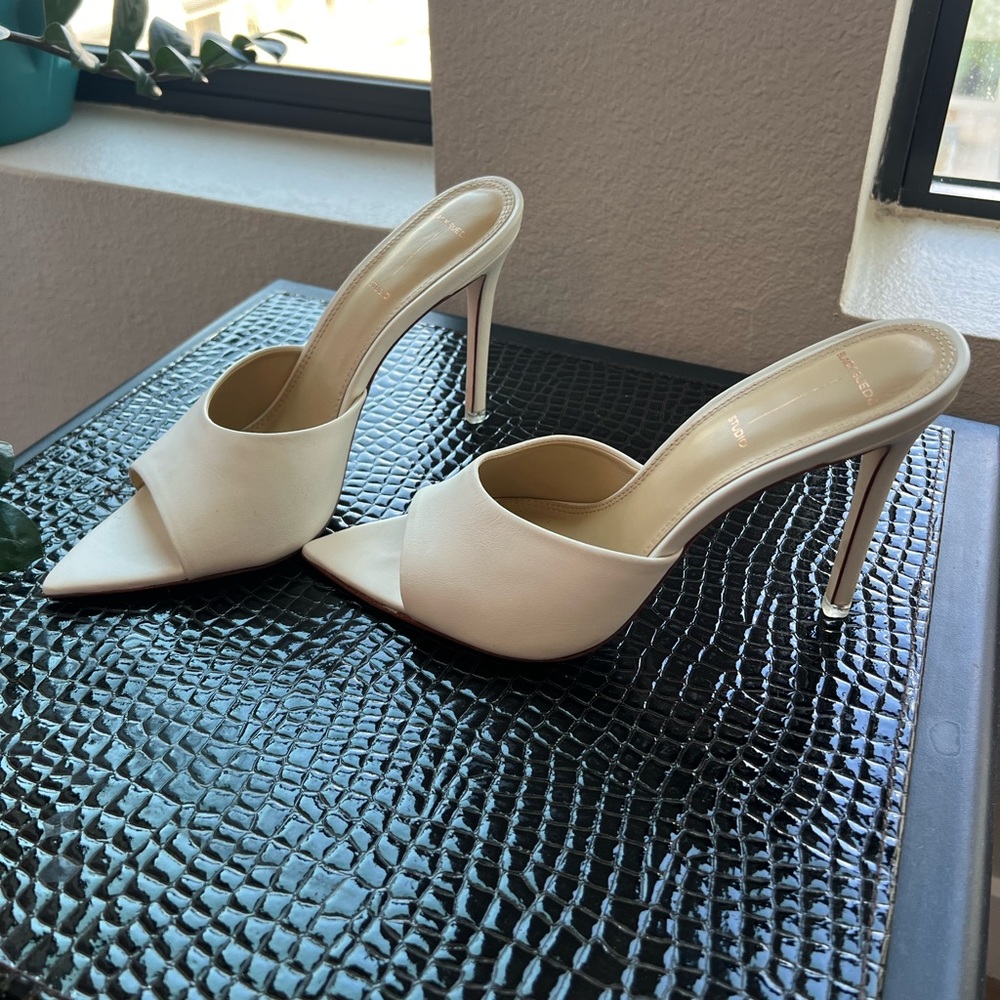 REVOLVE White Heeled Mules - Picture 9 of 10